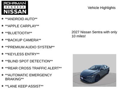 2027 Nissan Sentra SV