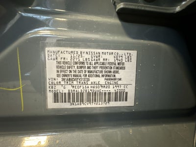 2026 Nissan Sentra SV Convenience Package