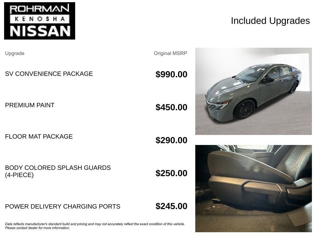 2026 Nissan Sentra SV Convenience Package