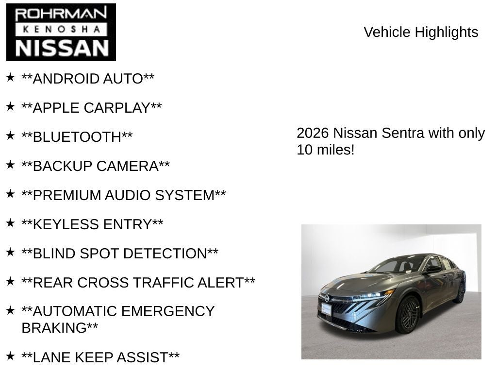2026 Nissan Sentra SV