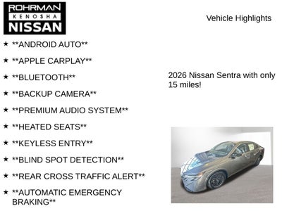2026 Nissan Sentra SV Convenience Package