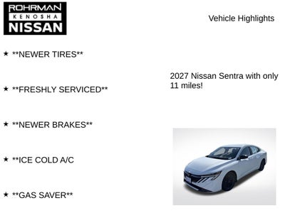 2027 Nissan Sentra SV
