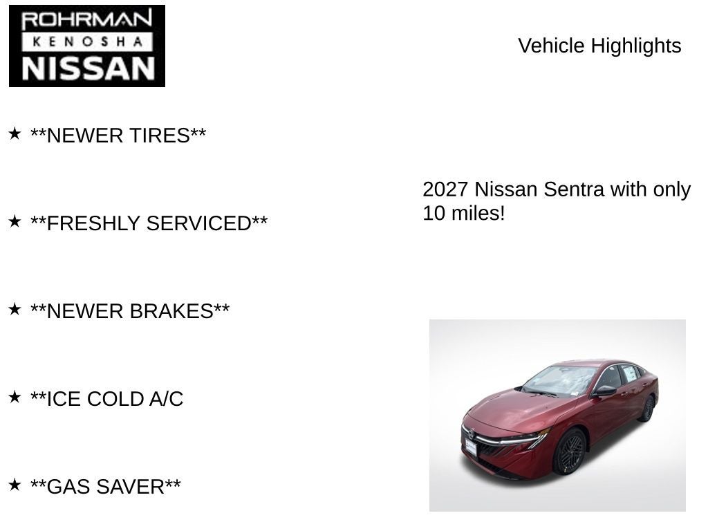 2027 Nissan Sentra SV
