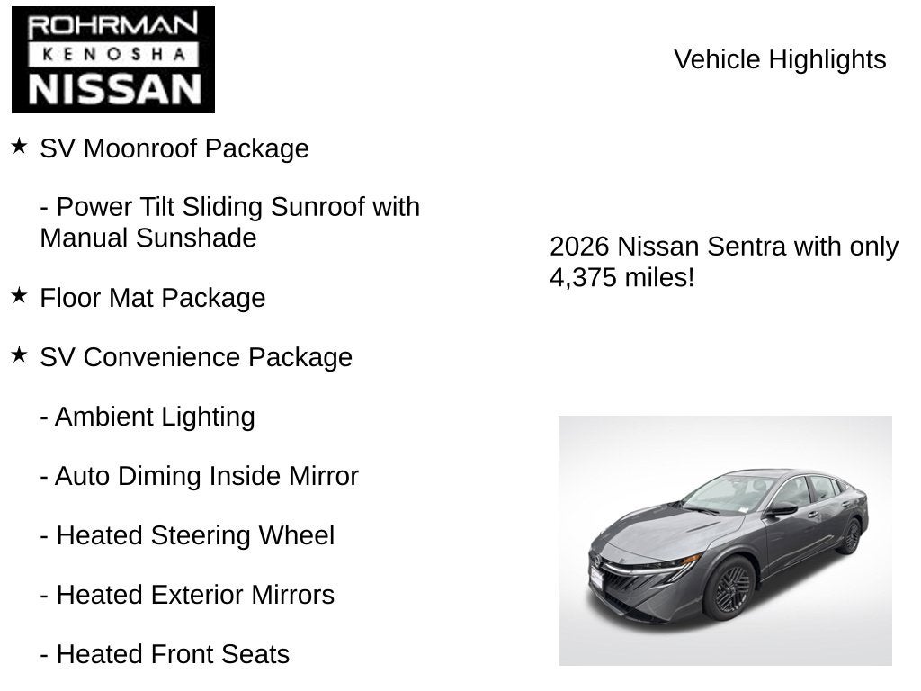 2026 Nissan Sentra SV