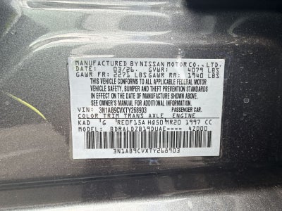 2026 Nissan Sentra SV Convenience Package