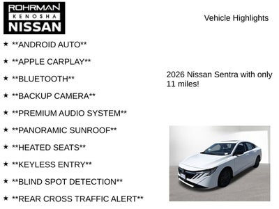 2026 Nissan Sentra SV Convenience Package