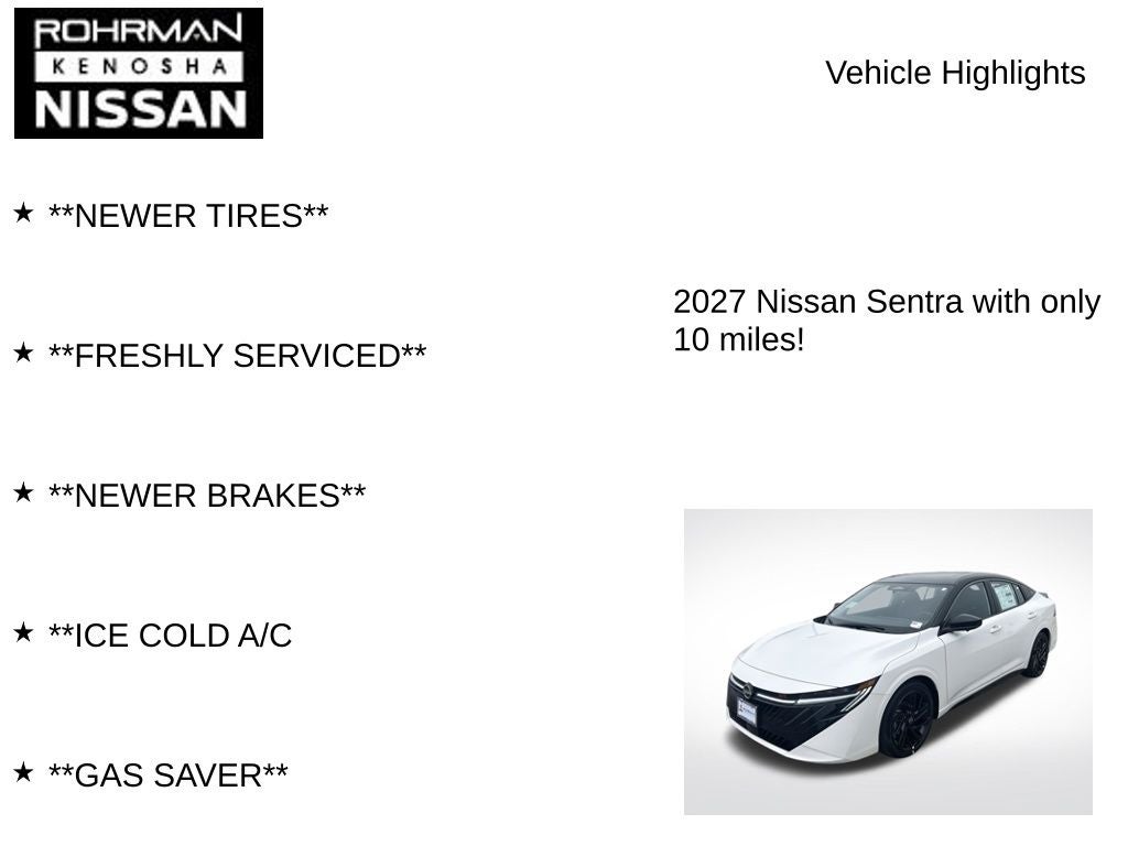 2027 Nissan Sentra SR