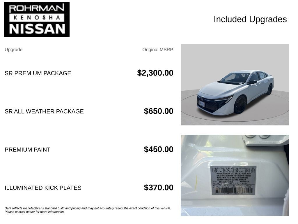 2026 Nissan Sentra SR Premium Package