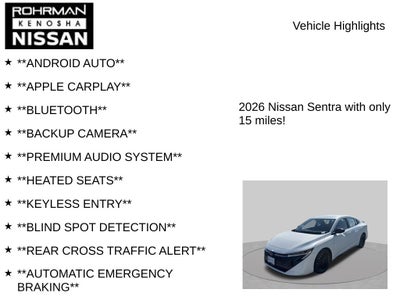 2026 Nissan Sentra SR Premium Package