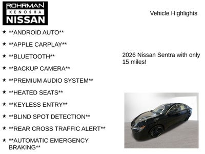 2026 Nissan Sentra SR All Weather Package