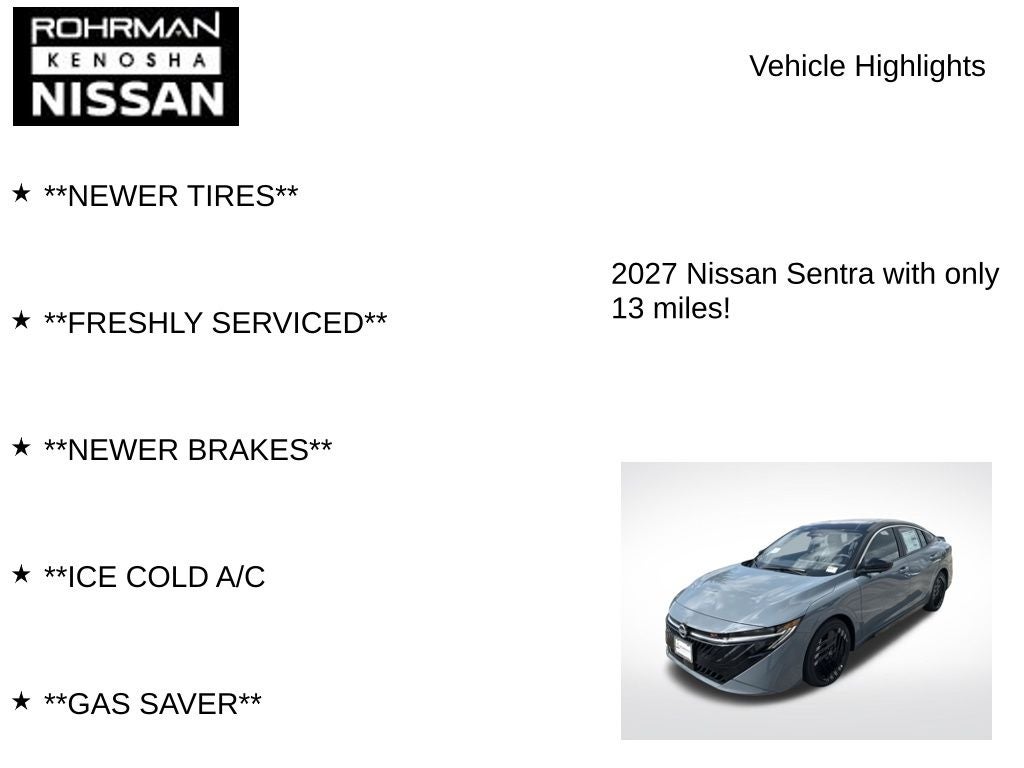 2027 Nissan Sentra SR