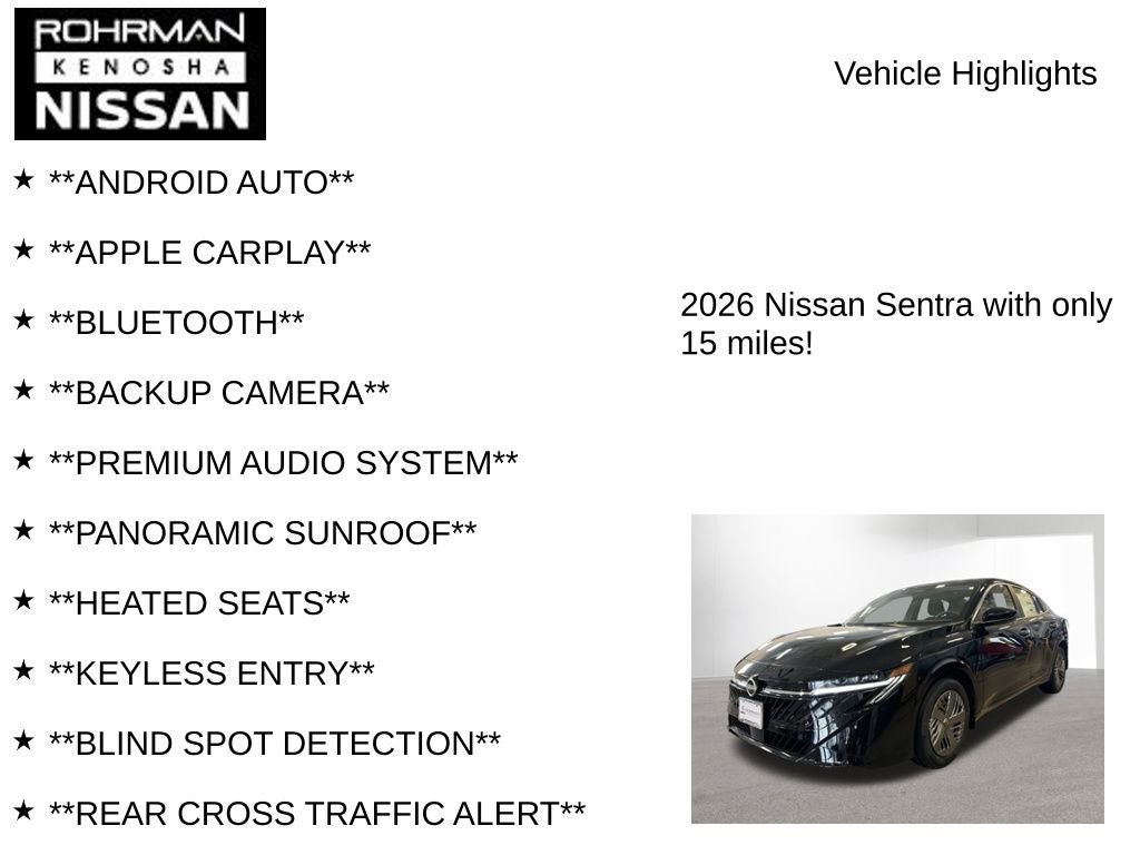 2026 Nissan Sentra SL