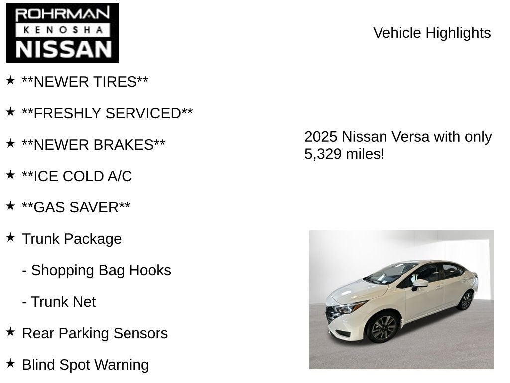 2025 Nissan Versa 1.6 SV