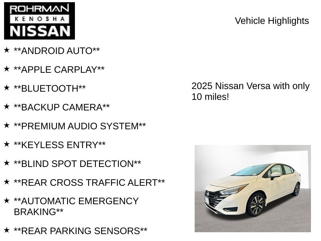 2025 Nissan Versa 1.6 SV