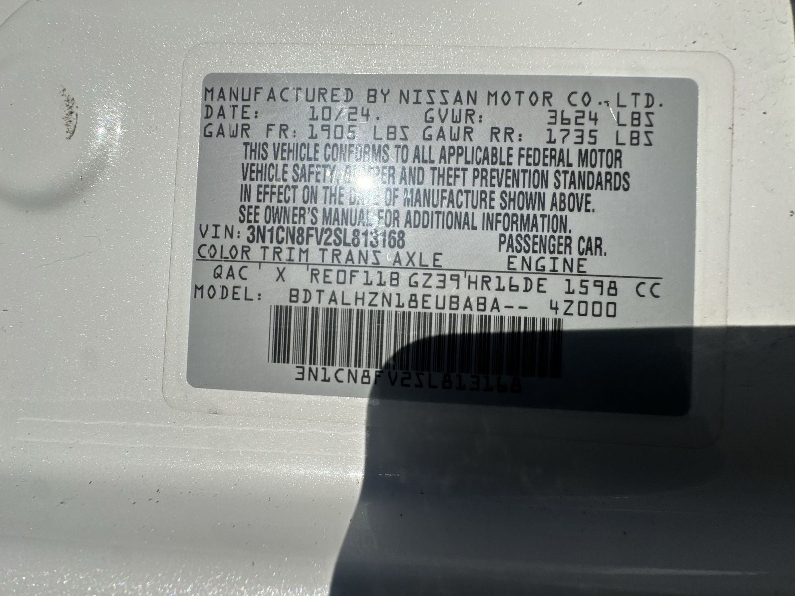 2025 Nissan Versa 1.6 SR