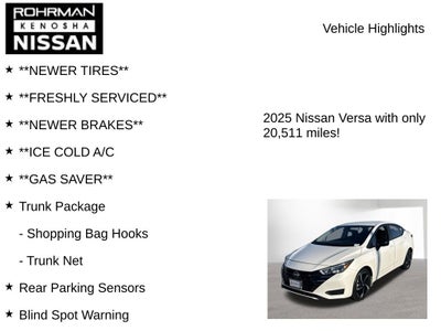 2025 Nissan Versa 1.6 SR