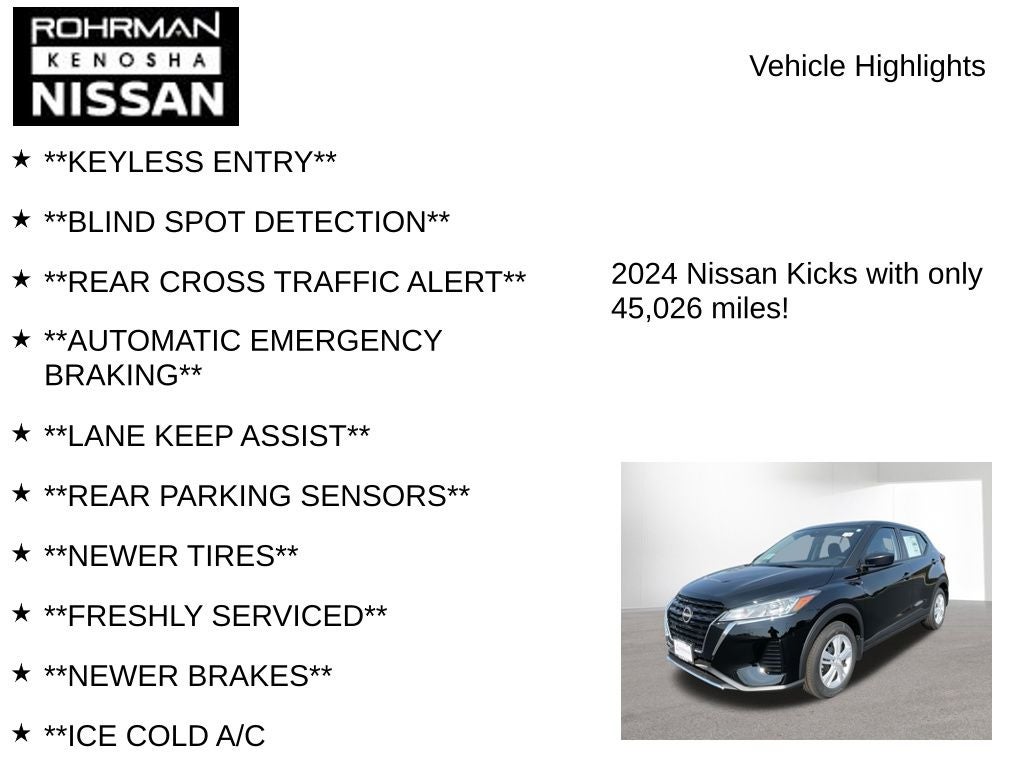 2024 Nissan Kicks S