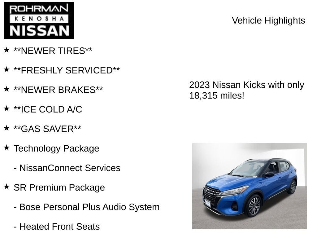 2023 Nissan Kicks SR