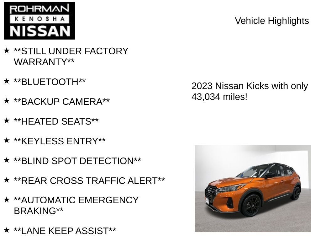 2023 Nissan Kicks SR