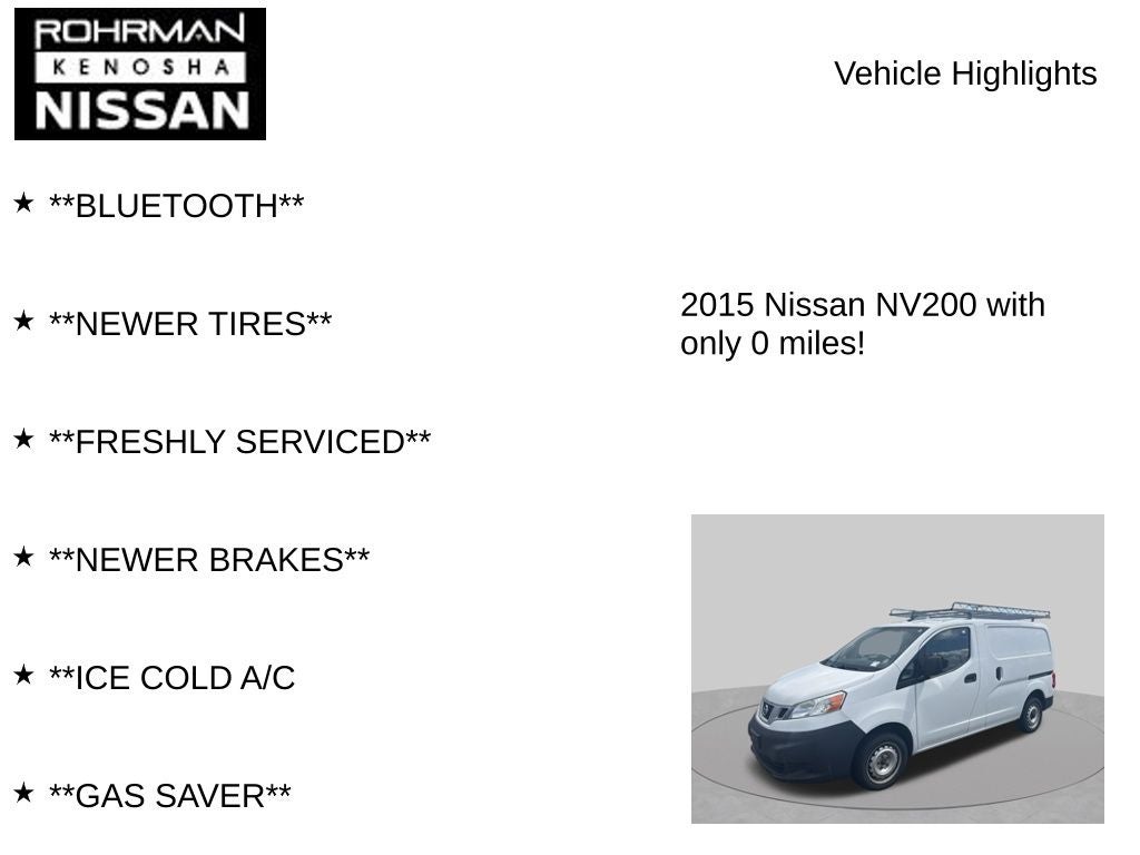2015 Nissan NV200 S