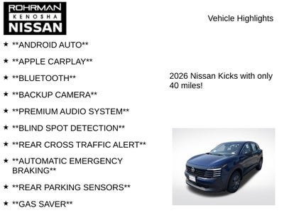 2026 Nissan Kicks S