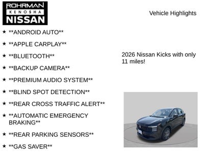 2026 Nissan Kicks S