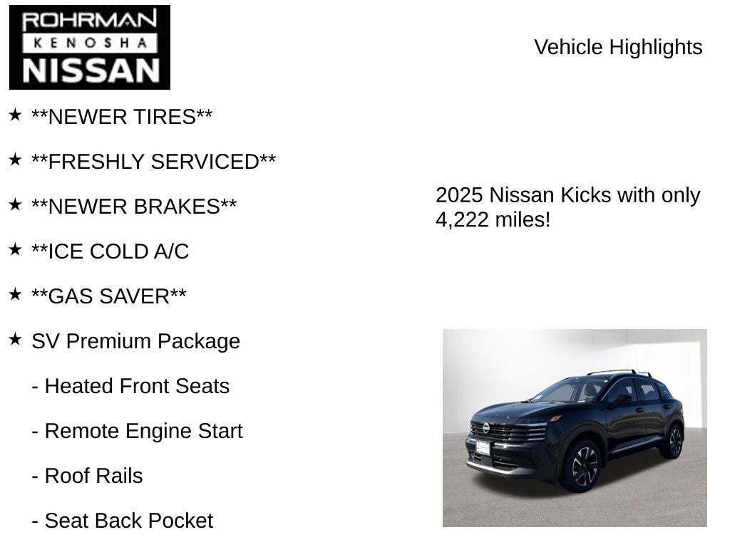 2025 Nissan Kicks SV