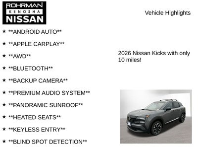 2026 Nissan Kicks SV AWD Premium Package