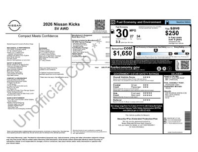 2026 Nissan Kicks SV Premium Package