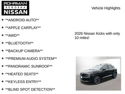 2026 Nissan Kicks SV AWD Premium Package