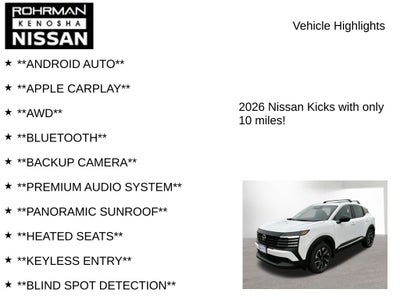 2026 Nissan Kicks SV AWD Premium Package