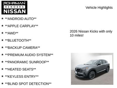 2026 Nissan Kicks SV AWD Premium Package