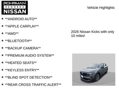 2026 Nissan Kicks SV AWD Cold Weather Package