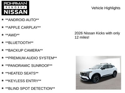 2026 Nissan Kicks SV AWD Premium Package