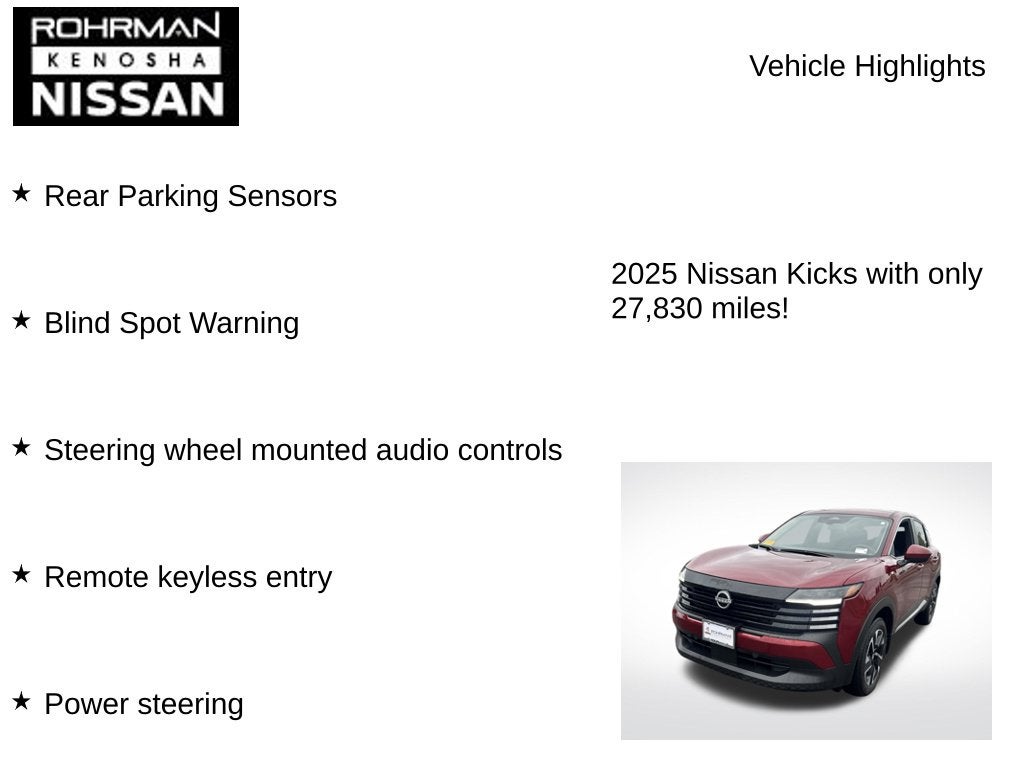 2025 Nissan Kicks SV