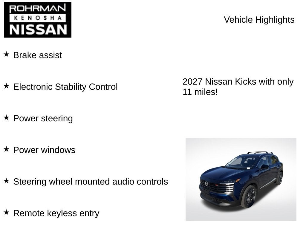 2027 Nissan Kicks SR AWD
