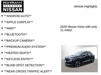 2026 Nissan Kicks SR AWD Cold Weather Package
