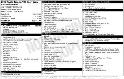 2019 Toyota Tacoma TRD Sport V6