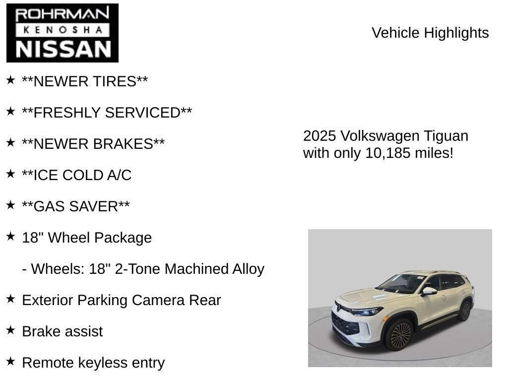 2025 Volkswagen Tiguan 2.0T S