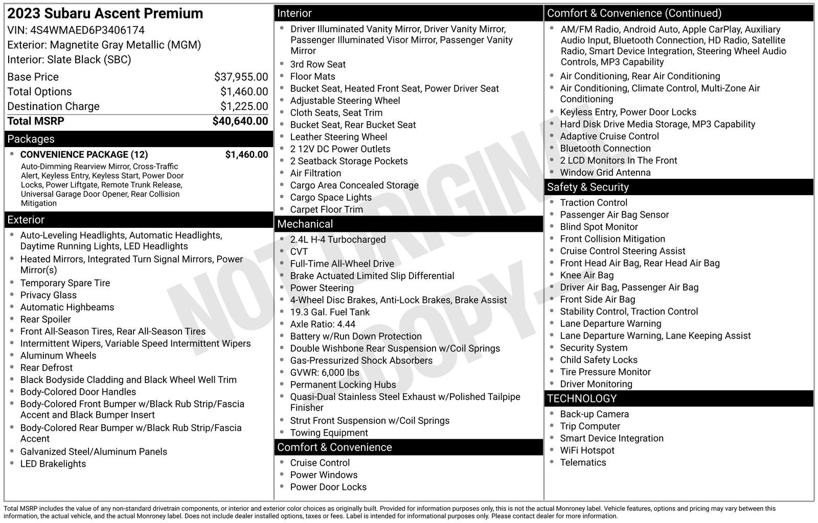 2023 Subaru Ascent Premium