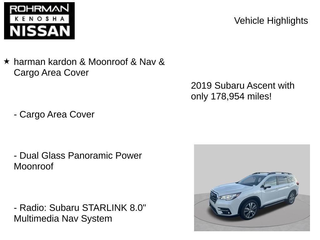 2019 Subaru Ascent Limited