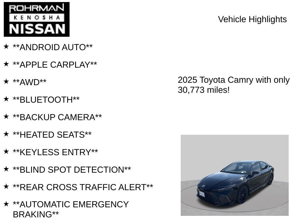2025 Toyota Camry SE