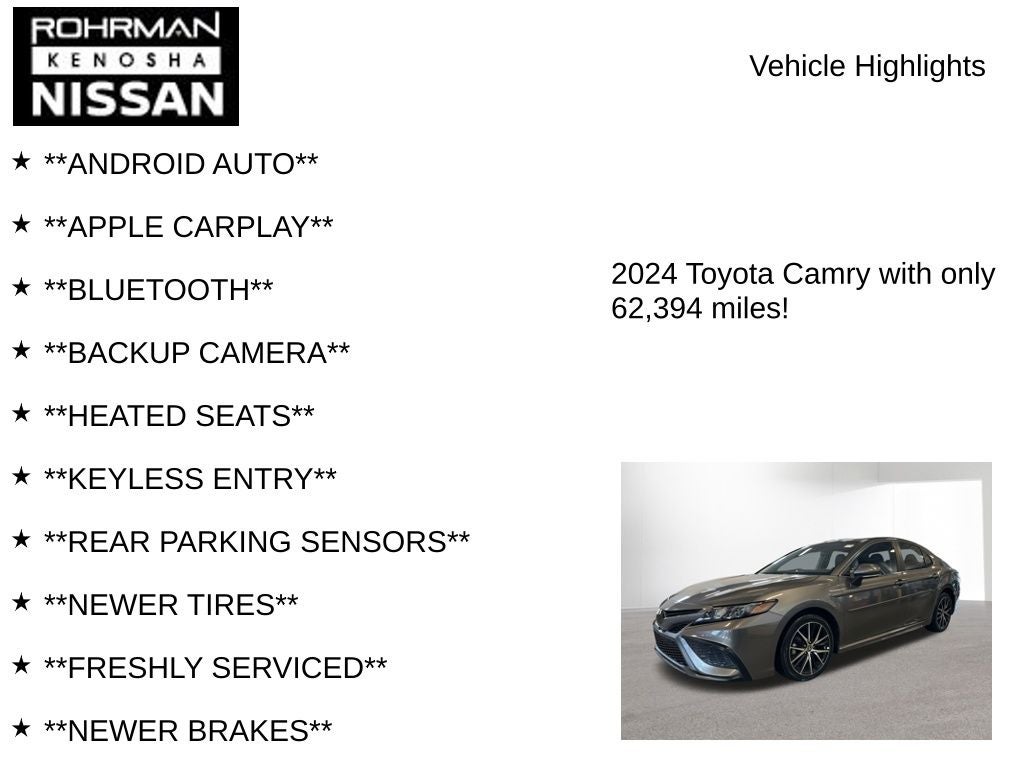 2024 Toyota Camry SE