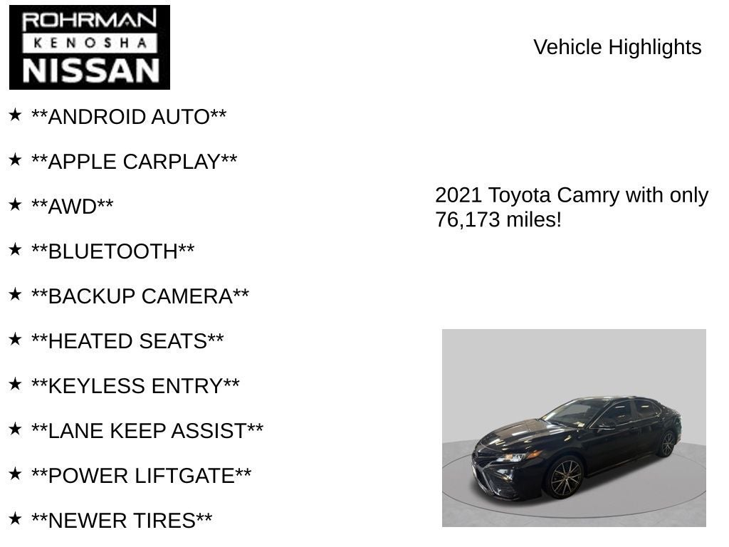 2021 Toyota Camry SE