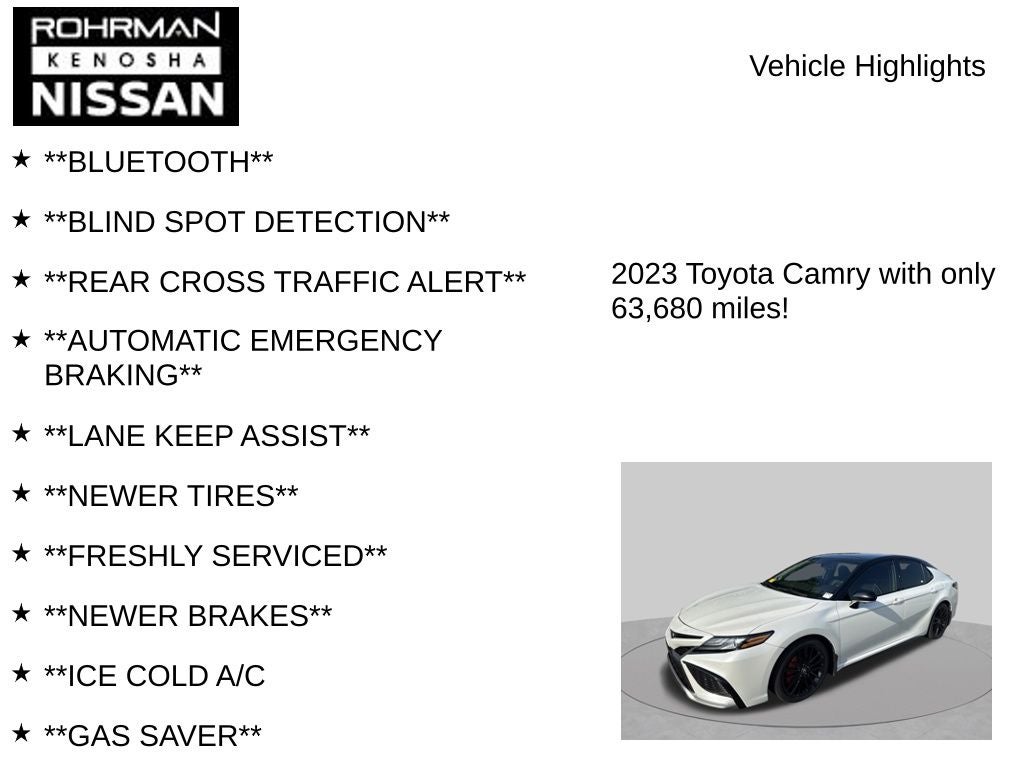 2023 Toyota Camry XSE V6