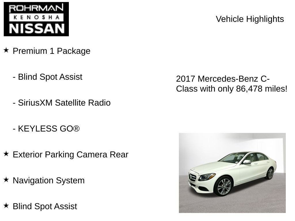 2017 Mercedes-Benz C-Class C 300 4MATIC®
