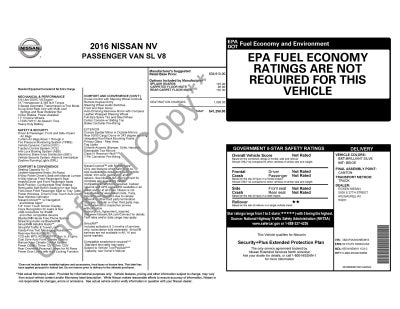 2016 Nissan NV Passenger SL