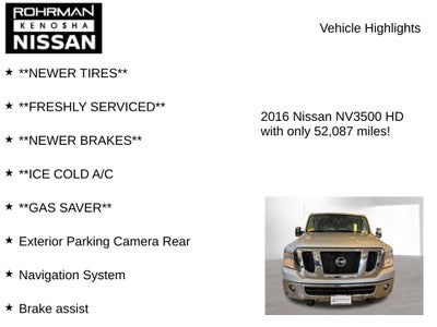 2016 Nissan NV Passenger SL