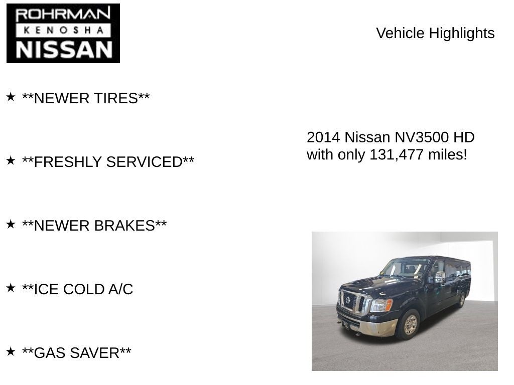 2014 Nissan NV Passenger SV