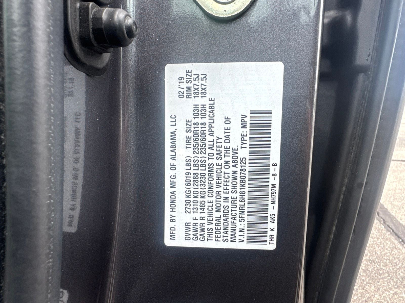 2019 Honda Odyssey Touring